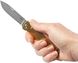Нож Boker Plus Atlas Brass, сталь - 12C27, рукоять - латунь, длина клинка - 70 мм, длина общая - 166 мм