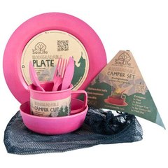 Набор посуды Eco SouLife Camper Set with main plate Pink (ESL BW13-1022-PNK)