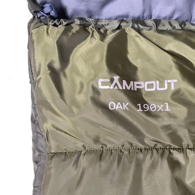 Спальный мешок Campout Oak XL (6/1°C), 190 см - Left Zip, Khaki (PNG 251746)