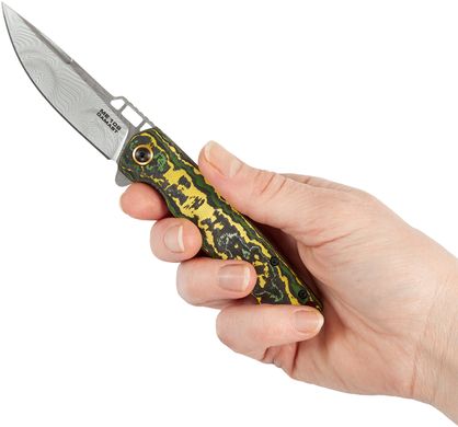 Нож Boker Plus ME 109 Damast, сталь - дамаск, рукоять - карбон, длина клинка - 80 мм, длина общая - 180 мм