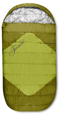 Спальный мешок Trimm DIVAN (+3/-9°C), 195 см - Right, kiwi green/mid. green (47904)
