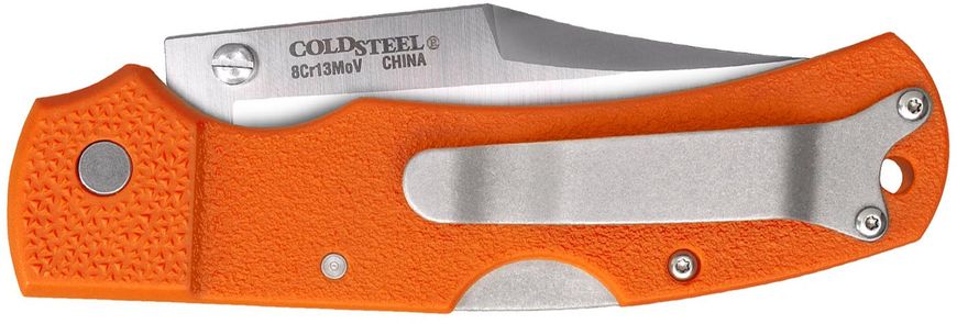 Ніж Cold Steel Double Safe Hunter Orange, загальна довжина - 215 мм, довжина клинка - 95 мм, руків’я - GFN, клинок - 8Cr13MoV, кліпса
