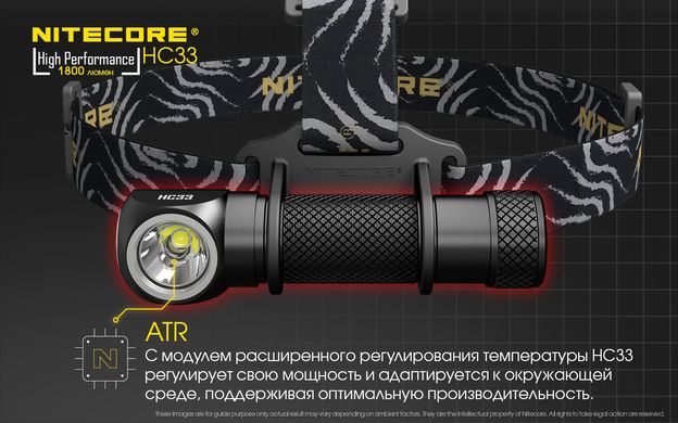 3в1 - Сверхмощный налобный, ручной + кемпинговый фонарь Nitecore HC33 (Cree XHP35 HD, 1800 люмен, 8 режимов, 1x18650, диффузор, магнит)