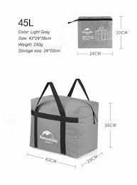 Сумка-баул Outdoor storage bag Updated 45 л NH17S021-M dark grey 6927595724897