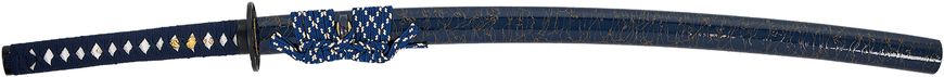 Меч Boker Magnum Yoshida Katana Dark Blue, сталь - углеродистая, рукоять - дерево, длина клинка - 720 мм, длина общая - 1000 мм