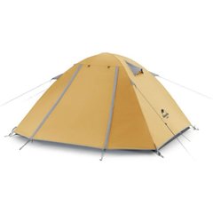 Палатка четырехместная Naturehike P-Series NH18Z044-P 210T/65D, желтая