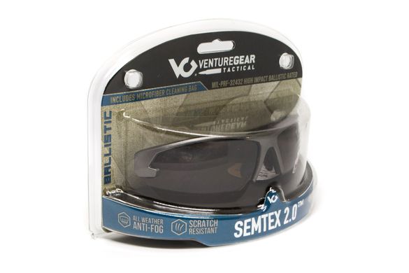 Окуляри захисні Venture Gear Tactical Semtex Tan (bronze) Anti-Fog, коричневі в камуфльованій оправі