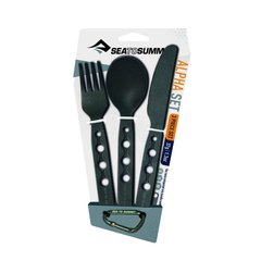 Набор столовых приборов Sea To Summit - Alpha Cutlery Set Black (STS ACUTASET3)