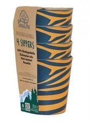 Набор из 4-х стаканов Eco SouLife Sipper Cup 4pcs Zebraful, 0.248 л (ESL BW14-028-ZEB)