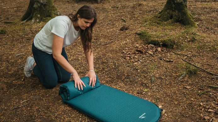 Самонадувний килимок Easy Camp Self-inflating Lite Mat Single, 182x51x2.5 см, Pacific Blue (5709388104311)