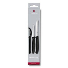 Набор кухонных ножей Victorinox Swiss Classic Paring Set (3 предмета), черный 6.7113.31