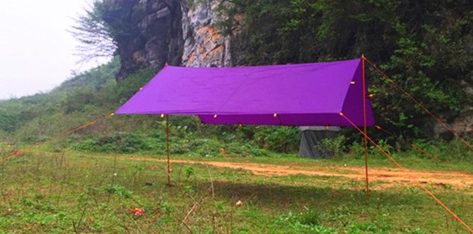 Тент туристический 40D silicone 3,00х3.00м purple tent1