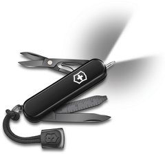 Складной нож Victorinox SIGNATURE LITE Onyx Black 58мм/2сл/7функ/черн /ножн/LED/ручка Vx06226.31P